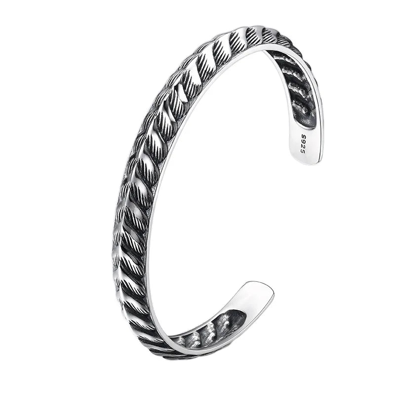 Jormungandr Dragon Scales 925 Sterling Silver Bracelet