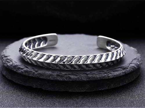 Jormungandr Dragon Scales 925 Sterling Silver Bracelet