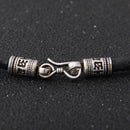 Mjolnir Necklace With Wolf Head in 925 Sterling Silver