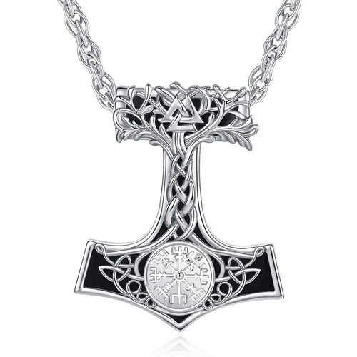 Mjolnir Necklace With Vegvisir