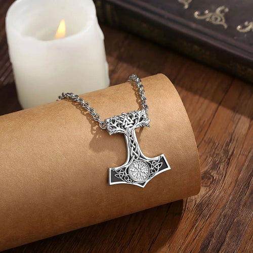 Mjolnir Necklace With Vegvisir