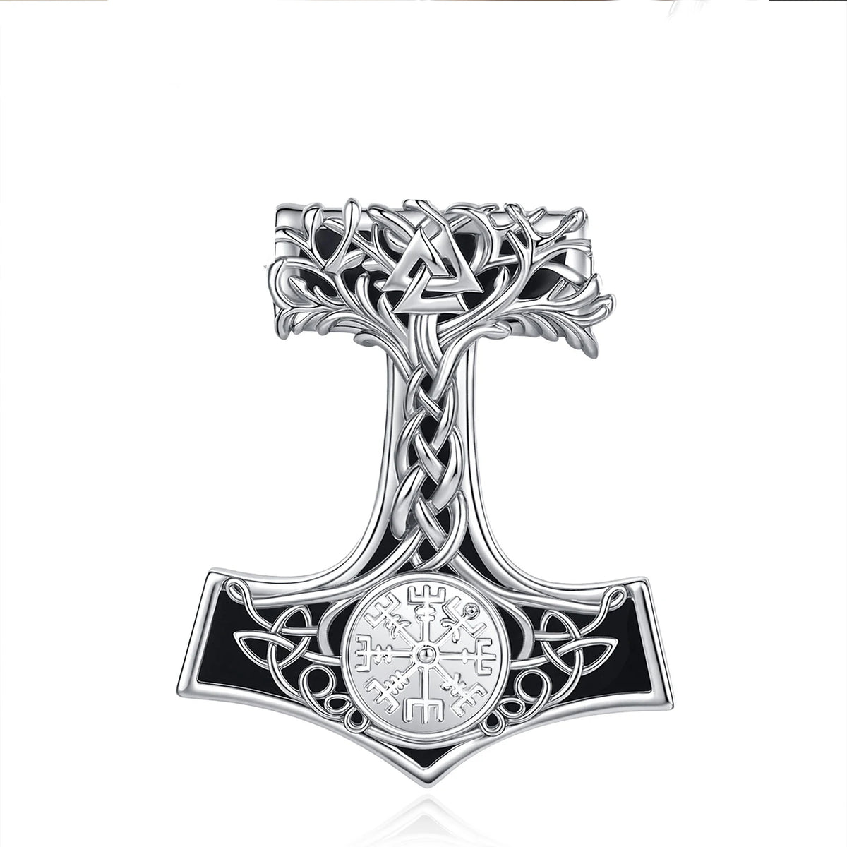 Mjolnir Necklace With Vegvisir