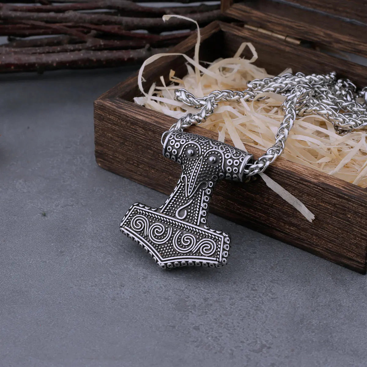 Mjolnir Steel Necklace Historical Replica from Scania