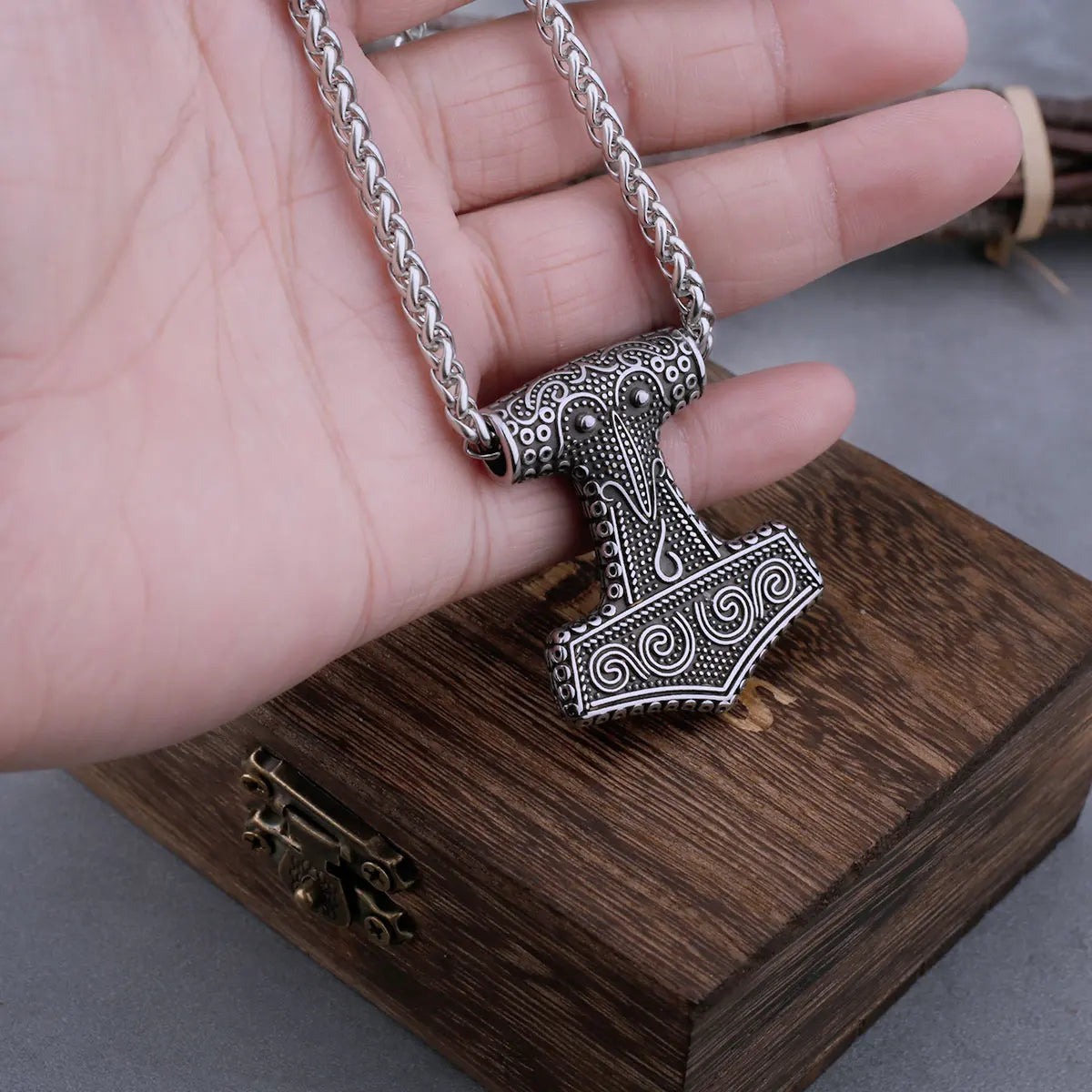 Mjolnir Steel Necklace Historical Replica from Scania