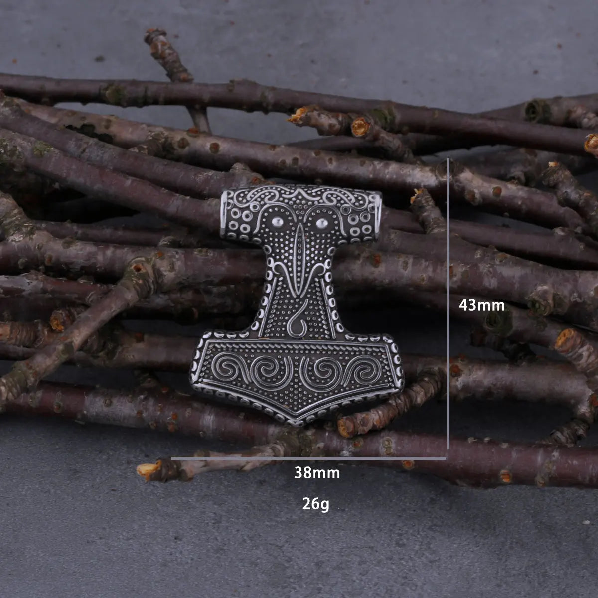 Mjolnir Steel Necklace Historical Replica from Scania