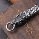 Mjolnir in Wolf Chain Stainless Steel Necklace