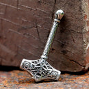 Mjolnir with Longer Handle Stainless Steel Necklace