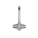 Mjolnir with Longer Handle Stainless Steel Necklace