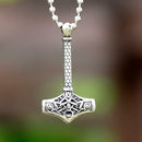 Mjolnir with Longer Handle Stainless Steel Necklace