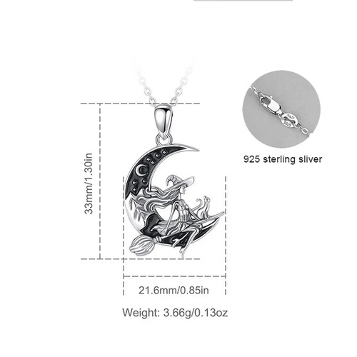 Norse Witch Volva 925 Sterling Silver Necklace