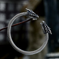 Norse Dragon Fafnir Stainless Steel Bracelet