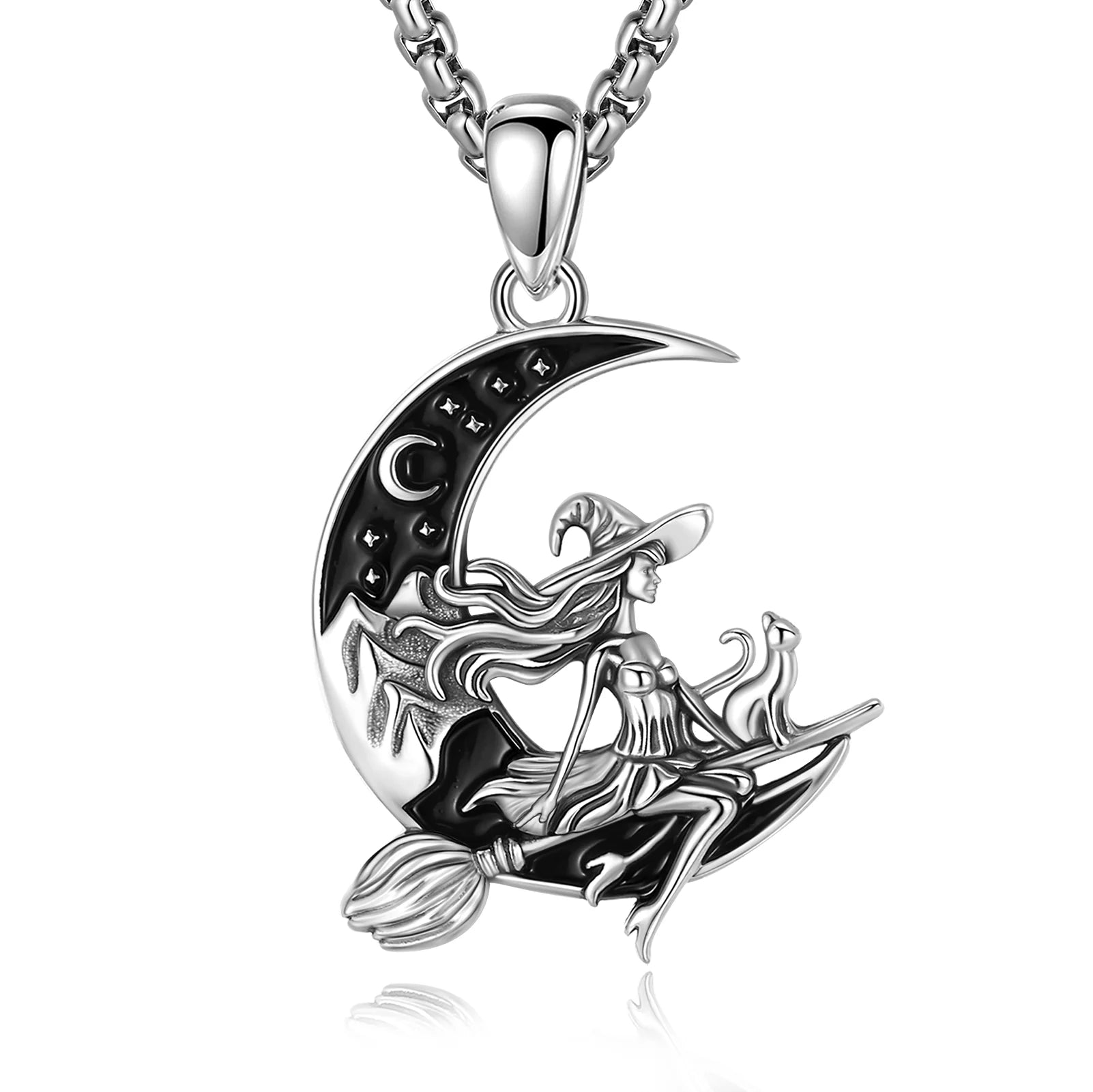 Norse Witch Volva 925 Sterling Silver Necklace