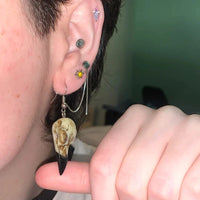 Odin Ravens Skull  Earrings