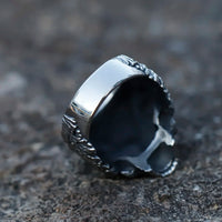 Odin Skull and Valknut Stainless Steel Ring