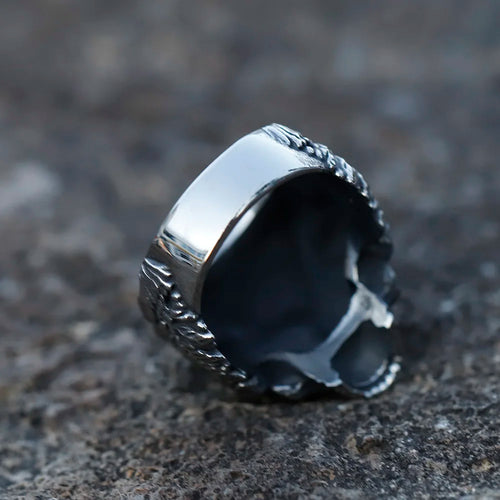 Odin Skull and Valknut Stainless Steel Ring