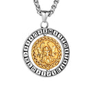 Odin and Valknut Rotating Steel Necklace