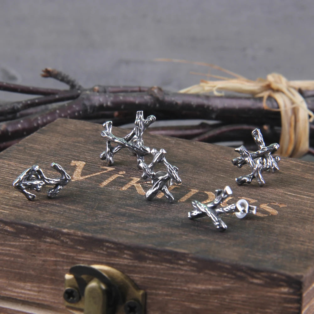 Old Runes - 316L stainless steel Viking Rune Stud Earring