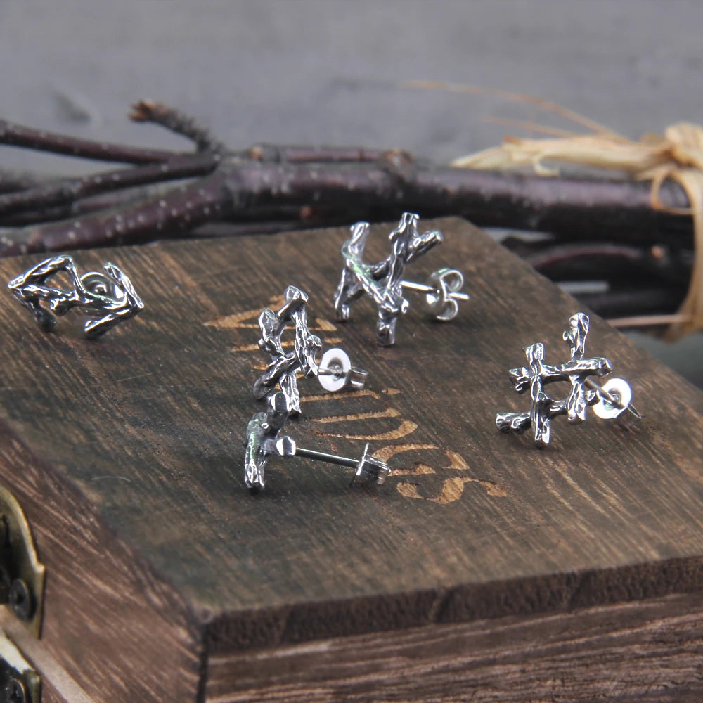 Old Runes - 316L stainless steel Viking Rune Stud Earring