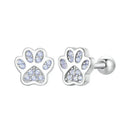 Paws of Freyja Cat 925 Sterling Silver Stud Earrings