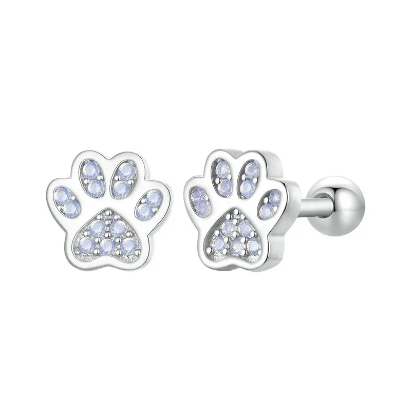 Boucles d'oreilles clous en argent sterling 925 chat griffes de Freyja