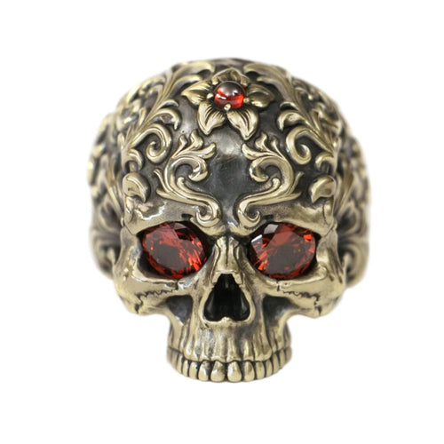Peaceful Hel's Visage Brass Ring