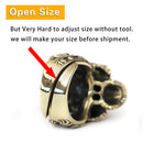 Peaceful Hel's Visage Brass Ring