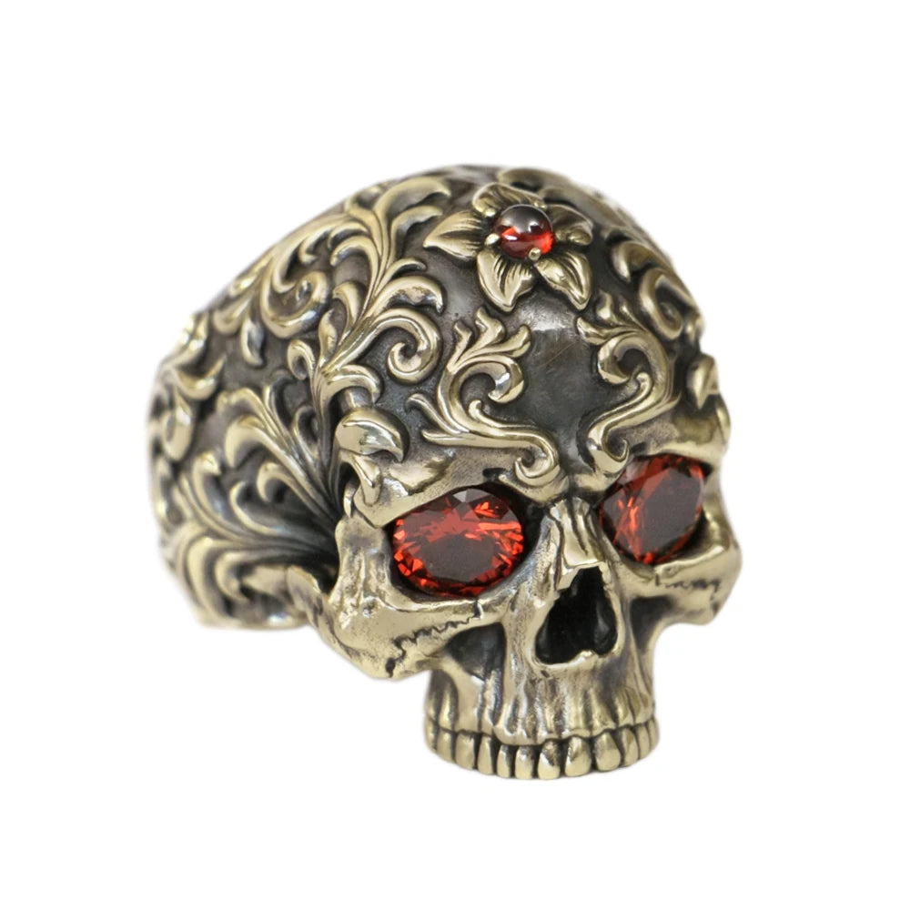 Peaceful Hel's Visage Brass Ring