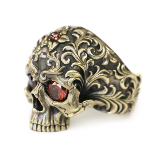 Peaceful Hel's Visage Brass Ring