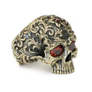 Peaceful Hel's Visage Brass Ring