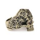 Peaceful Hel's Visage Brass Ring