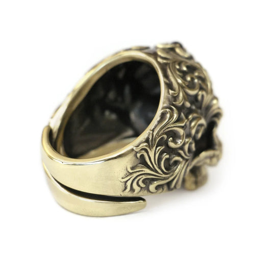 Peaceful Hel's Visage Brass Ring