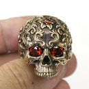 Peaceful Hel's Visage Brass Ring