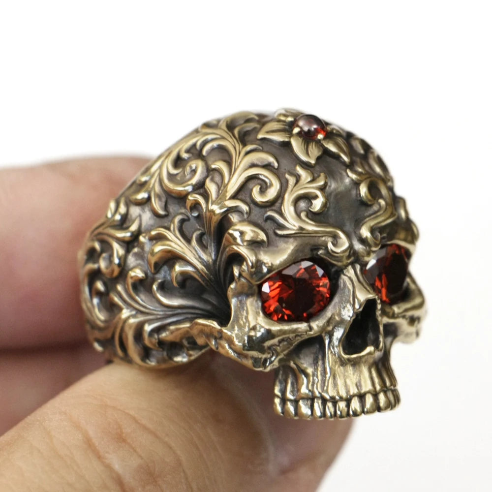 Peaceful Hel's Visage Brass Ring