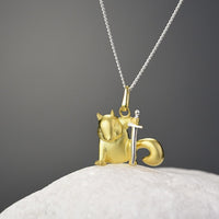 Ratatoskr, the Squirrel in Yggdrasil 925 Sterling Silver Necklace