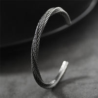 Raven Feather Dark Titanium Steel Arm Ring