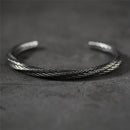 Raven Feather Dark Titanium Steel Arm Ring