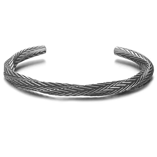 Raven Feather Dark Titanium Steel Arm Ring