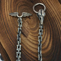 Raven of Odin 925 Sterling Silver Chain Bracelet