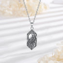 Raven of Odin in the Evening 925 Sterling Silver Necklace