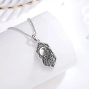 Raven of Odin in the Evening 925 Sterling Silver Necklace