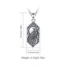 Raven of Odin in the Evening 925 Sterling Silver Necklace