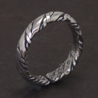 Ropes of a Longship 925 Sterling Silver Adjustable Ring