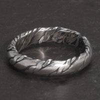 Ropes of a Longship 925 Sterling Silver Adjustable Ring