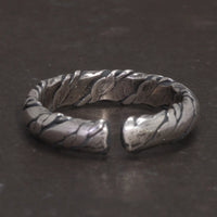 Ropes of a Longship 925 Sterling Silver Adjustable Ring