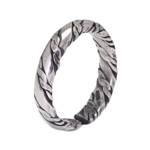Ropes of a Longship 925 Sterling Silver Adjustable Ring