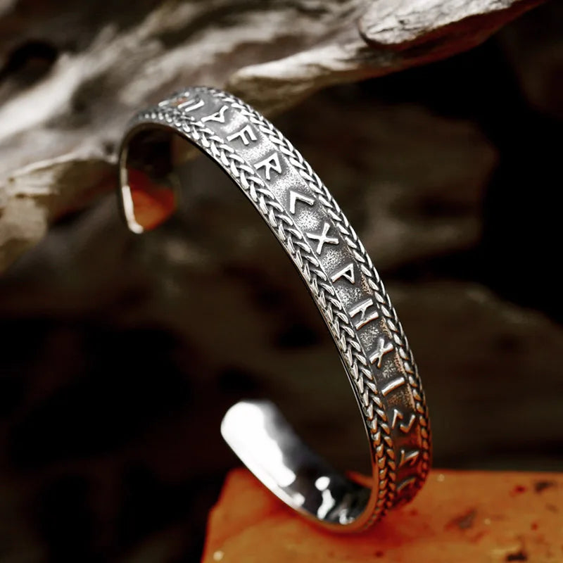 Runic Arm Ring in Stainless Steel