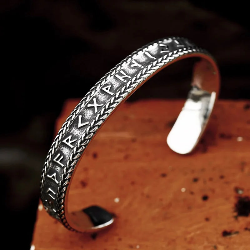 Runic Arm Ring in Stainless Steel