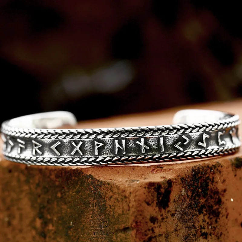 Runic Arm Ring in Stainless Steel