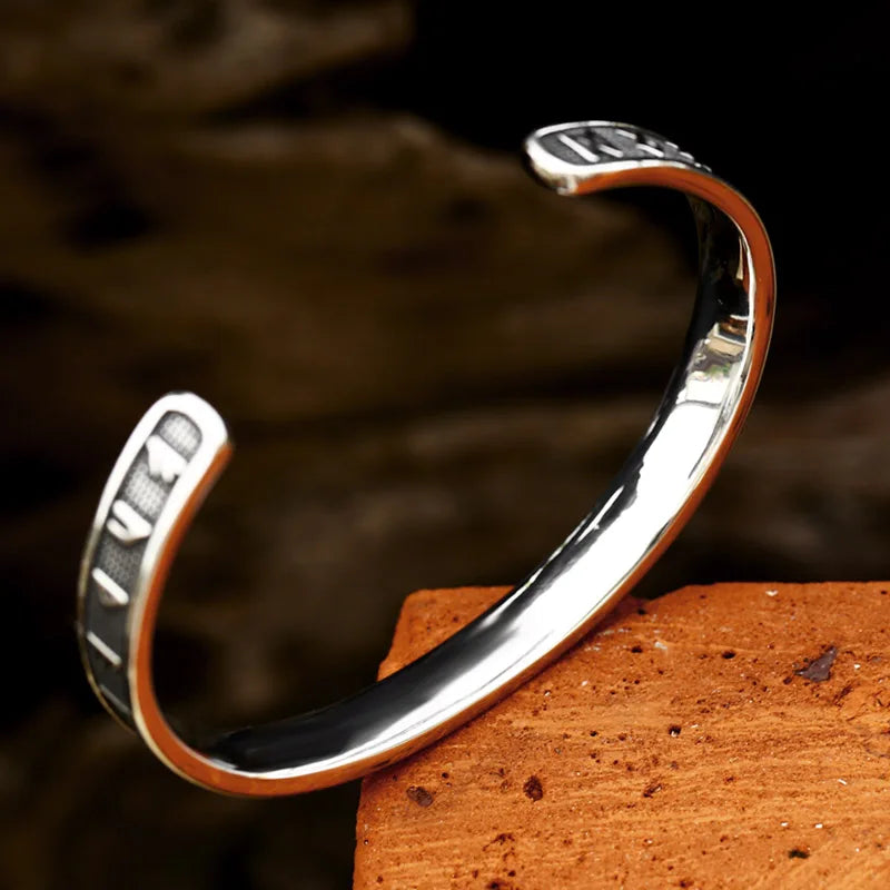 Runic Arm Ring in Stainless Steel