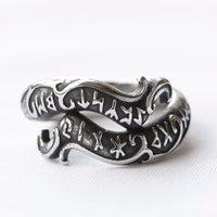 Runic Jormungandr Steel Ring